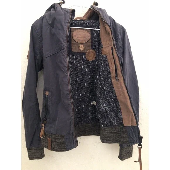 Naketano Brand New World Hooded Jacket Women’s Small Gray Full Zip Casual Hoodie - Picture 10 of 14